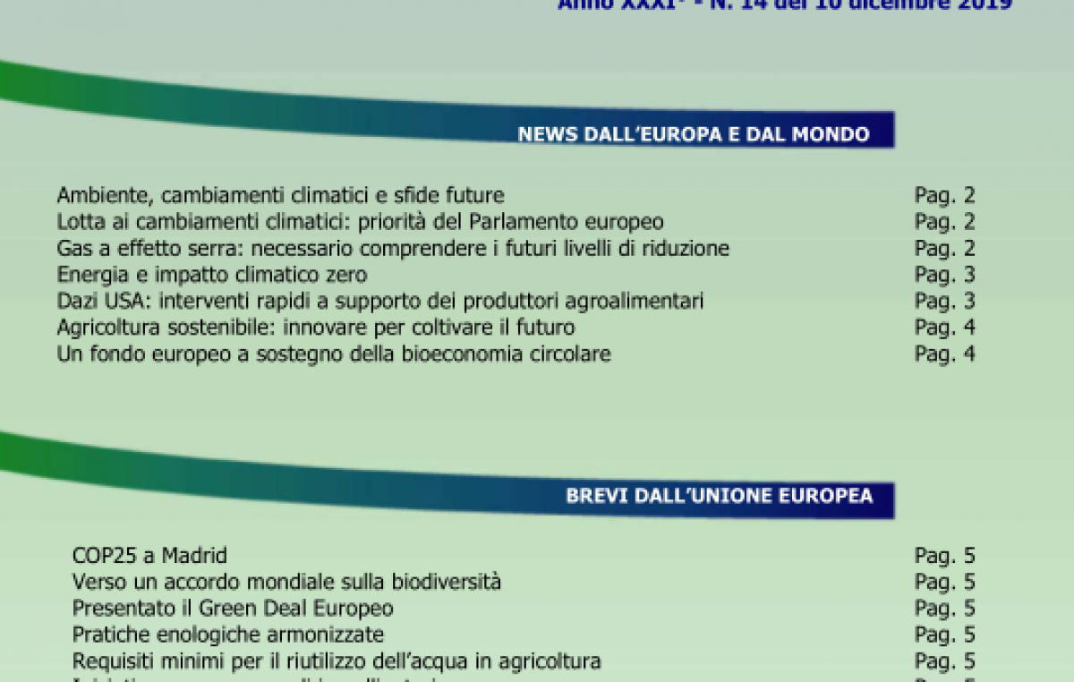VENETO AGRICOLTURA EUROPA N. 14/2019