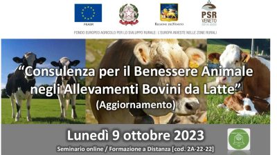 Consulenza per il Benessere animale negli allevamenti bovini da latte (Aggiornamento)