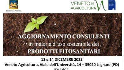 Aggiornamento consulenti in materia di uso sostenibile dei prodotti fitosanitari